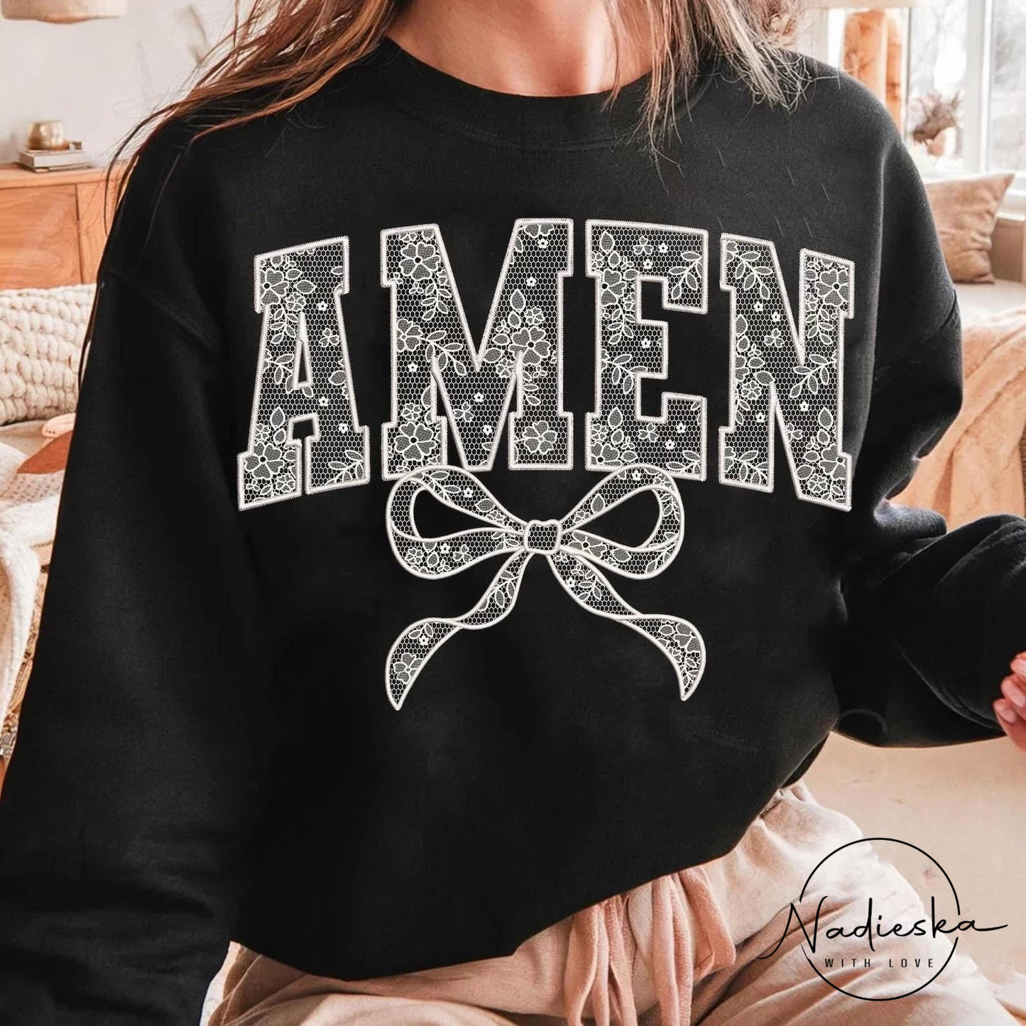 Amen lace sweatshirt