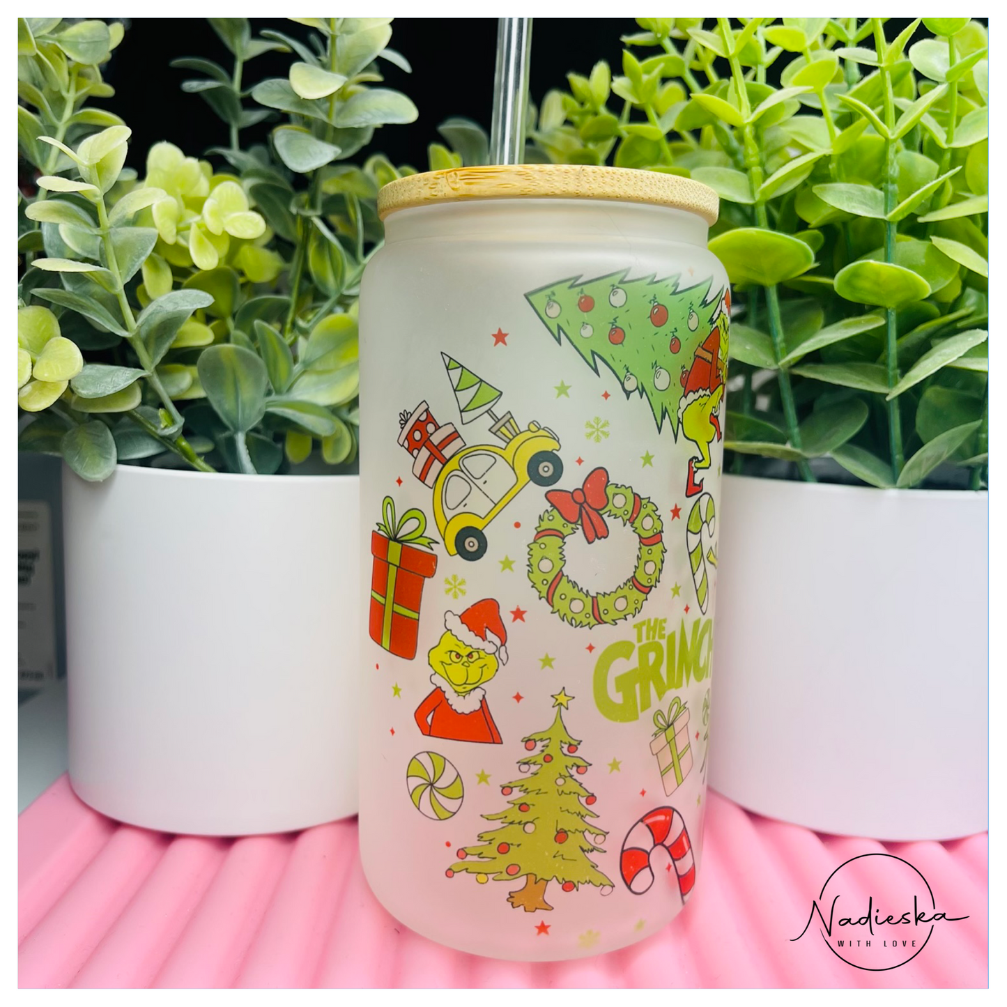 Grinchmas glass can