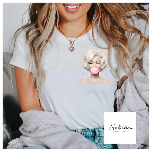 Marilyn bubble T-shirt (pocket design)